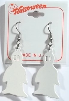 HALLOWEEN Ghost Dangle Pierced Earrings