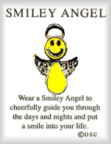 Smiley Angel Lapel / HAT Pin in 36 Piece Display