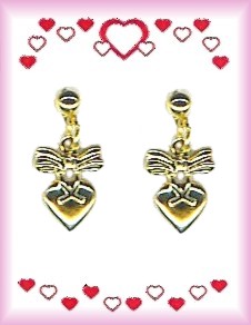 Valentine Heart DANGLE Earrings