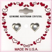 VALENTINE's Day Crystal Heart Pierced earrings