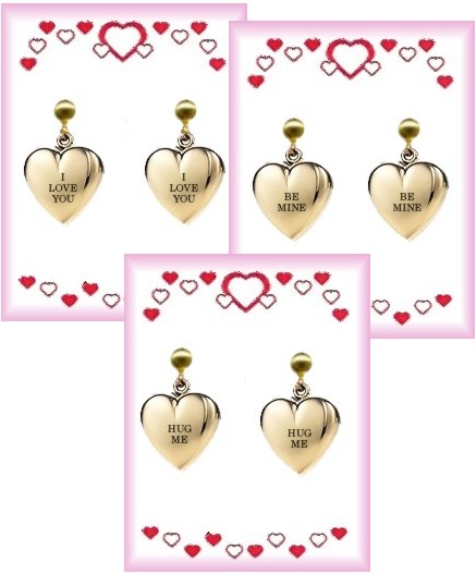 Valentine ''CANDY Hearts'' Pierced Earrings