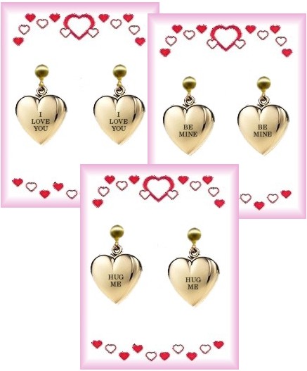 ValentINe ''Candy Hearts'' Pierced EarrINgs