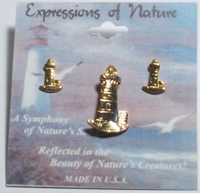 Lighthouse Set of Pierced EarrINg & PIN