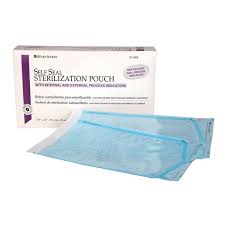 SELFSEAL STERILIZATION POUCH 7.5 IN X 13 IN BLUE/WHITE LATEX FREE