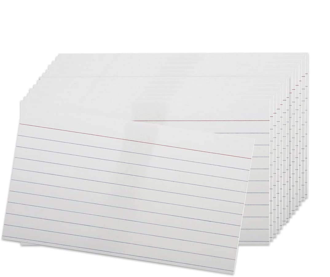 Card INdex 3X5IN White Ruled Heavyweight